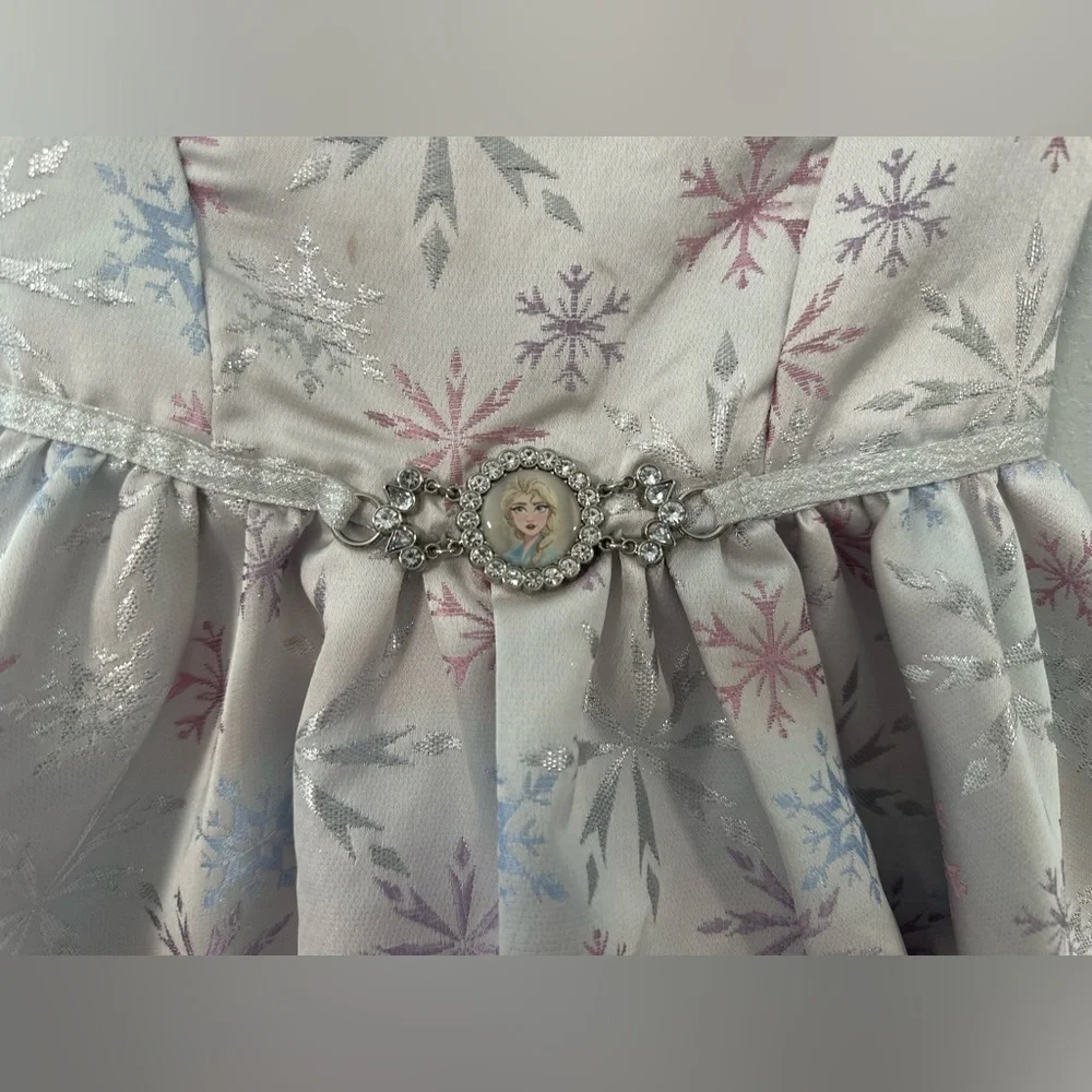 Disney White & Silver Snowflake Party Dress